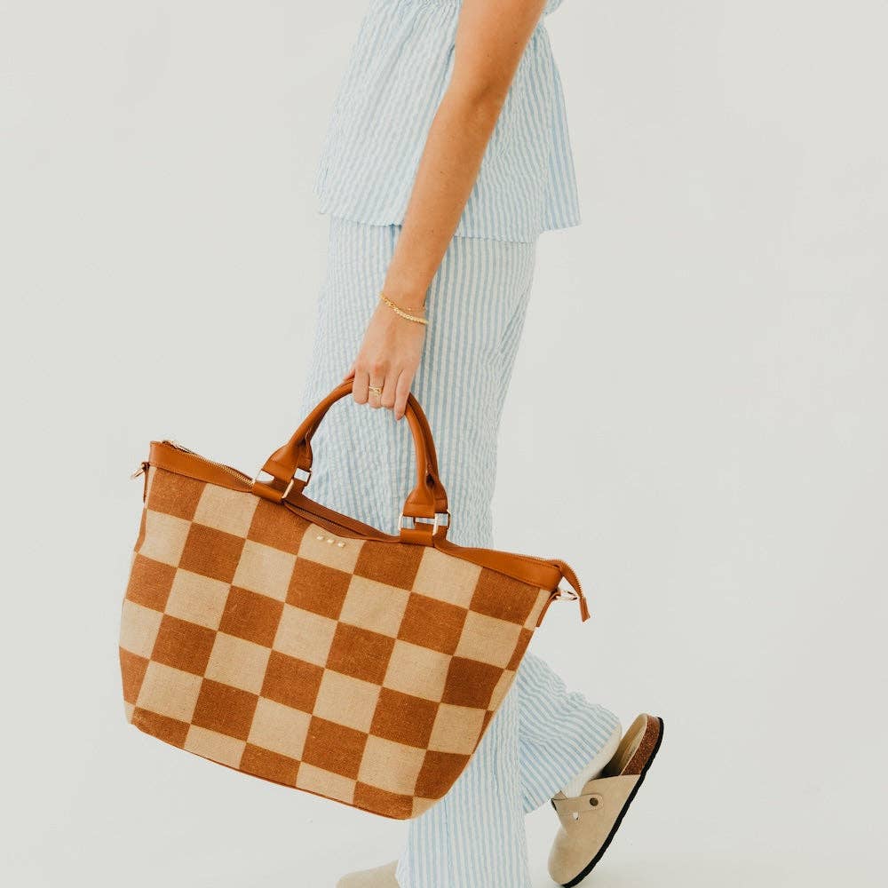 June Jute Tote Bag