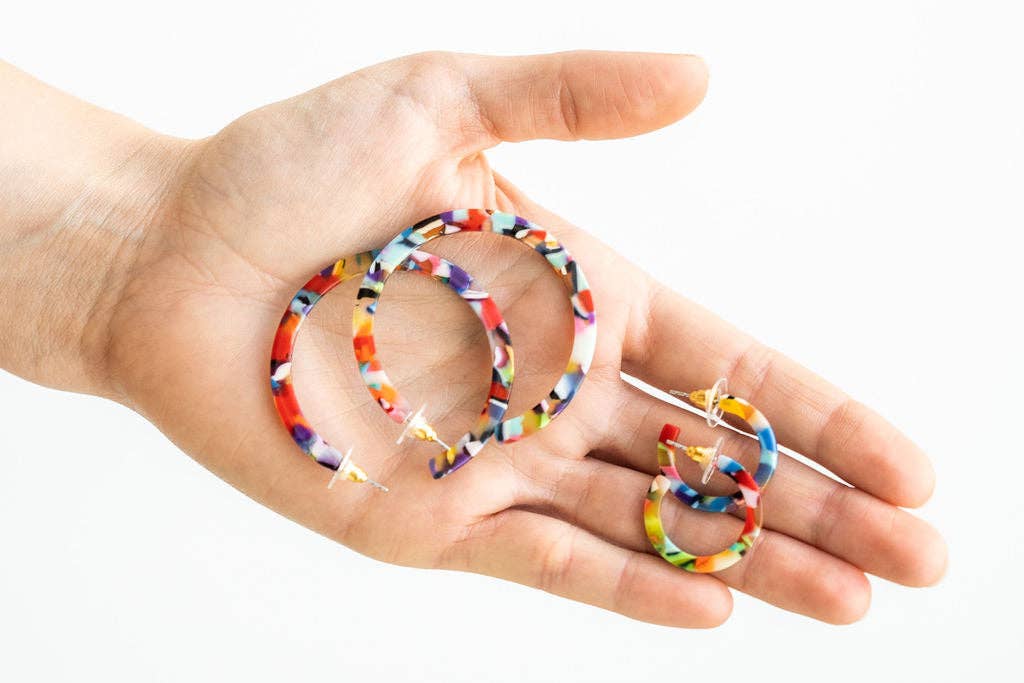 Cameron Hoops - Fiesta // Jewelry, Earrings, Gift, Best Seller
