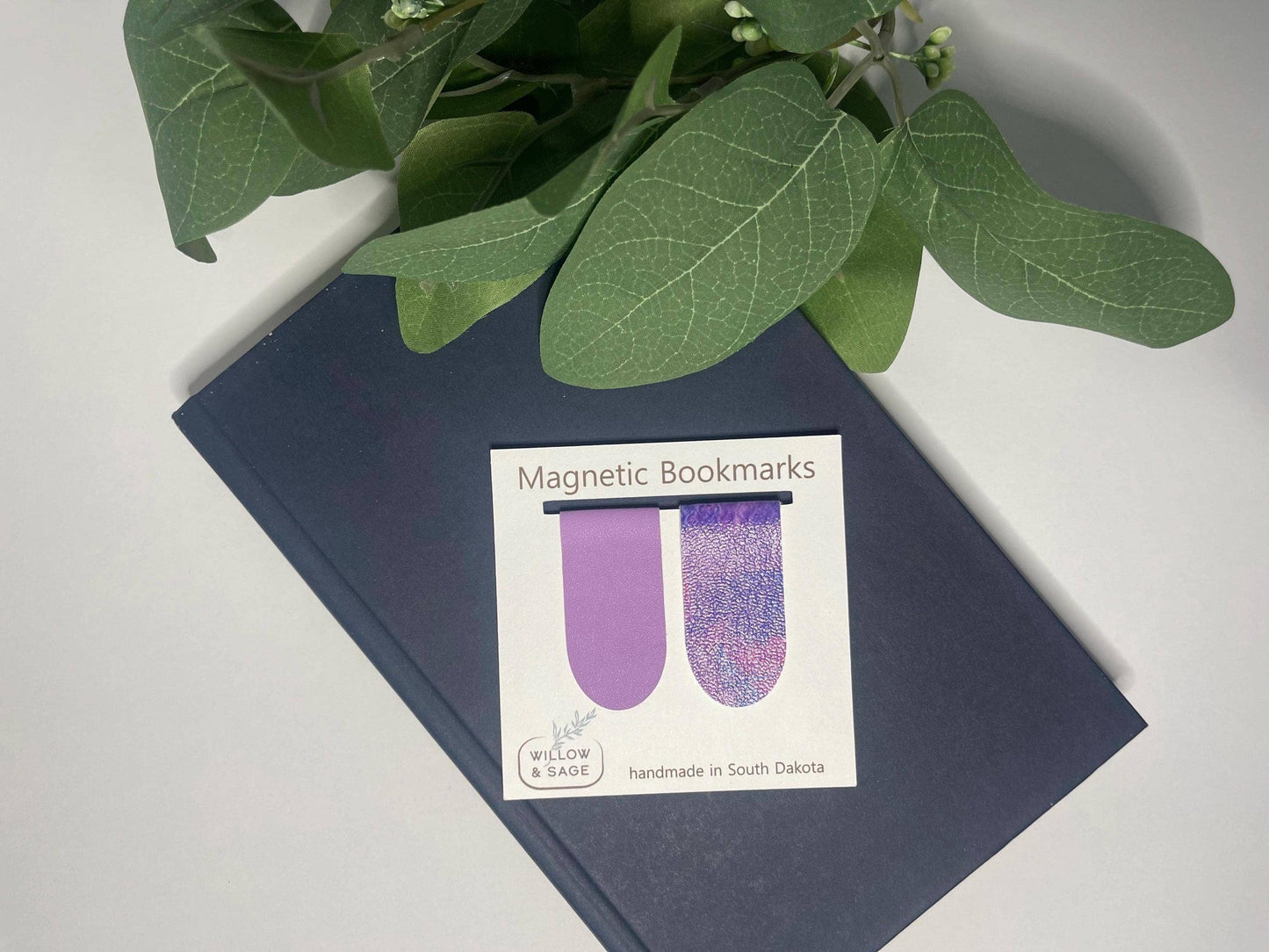 Purple Magnetic Bookmark Pair