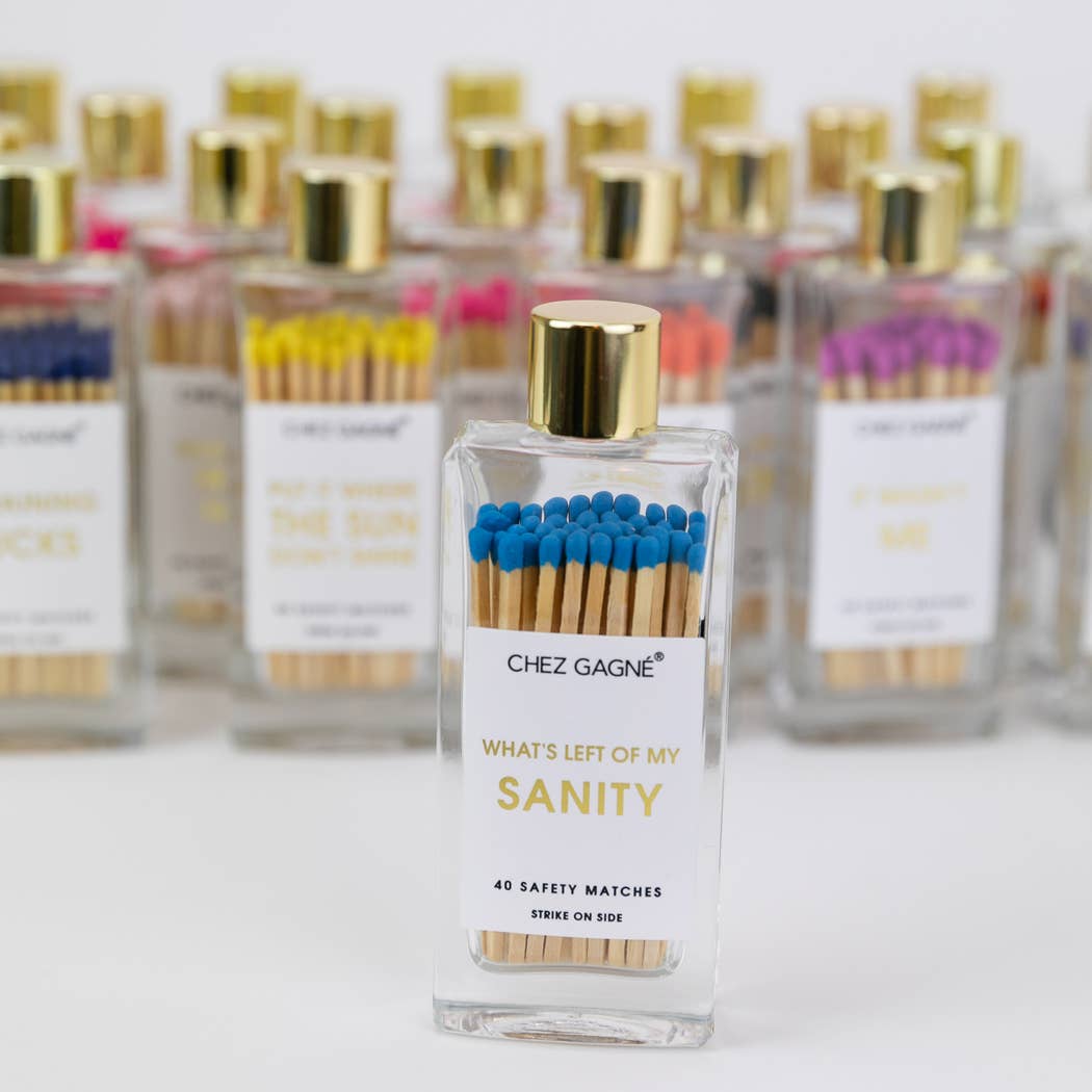 Left of My Sanity - Glass Bottle Safety Matches, Funny Gift