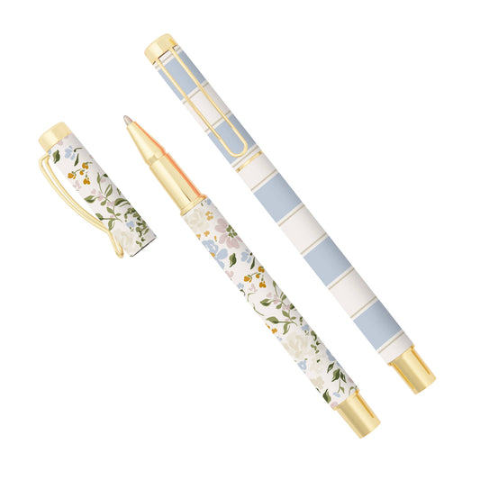Floral Metal Pen Set - Home Decor & Gifts