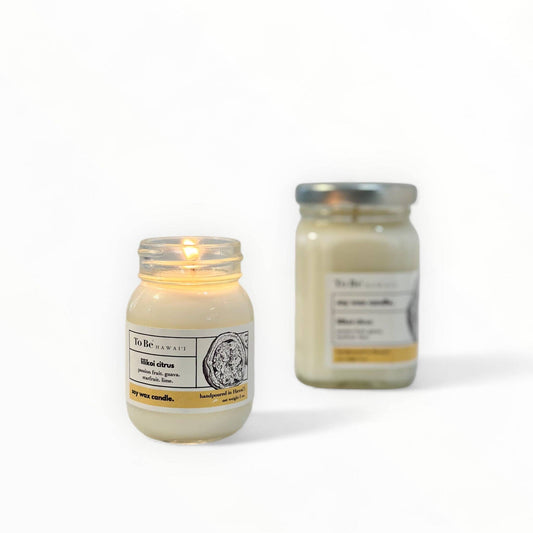Lilikoi citrus soy wax candle.