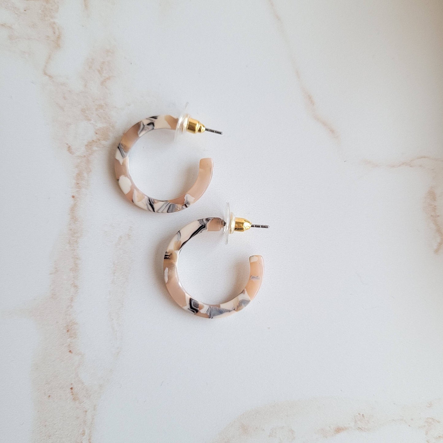 Cam Mini Hoops - Sandstone // Jewelry, Earrings, Fall