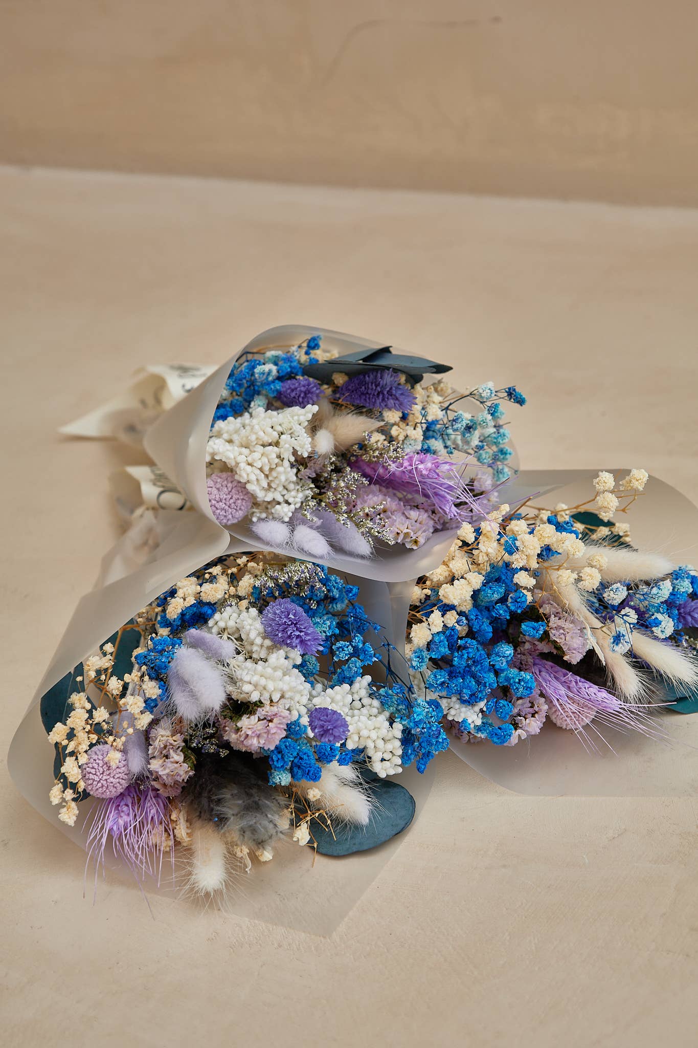 Small Dried Flower Bouquets - Blue