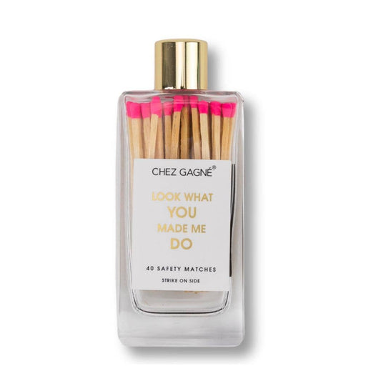 Look What You Made Me Do - Glass Bottle Safety Matches - Bright Pink