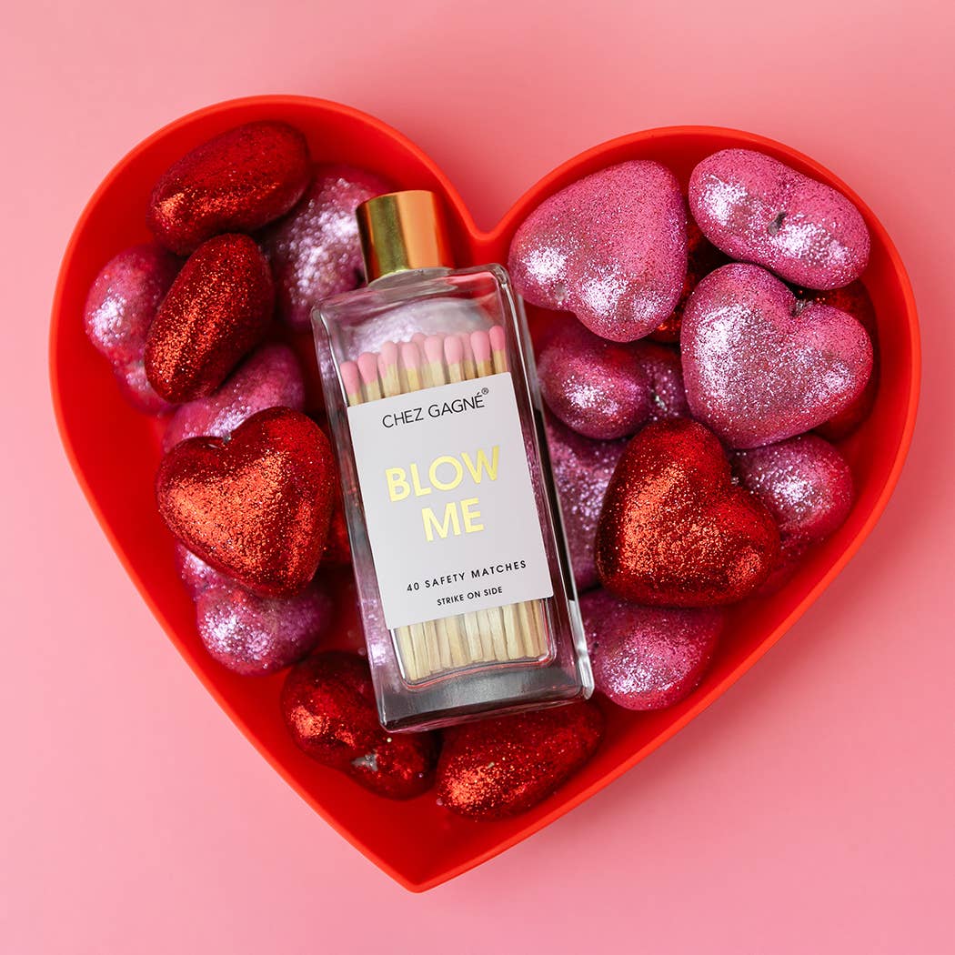 Blow Me - Glass Bottle Safety Matches - Pink