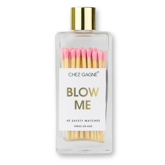 Blow Me - Glass Bottle Safety Matches - Pink