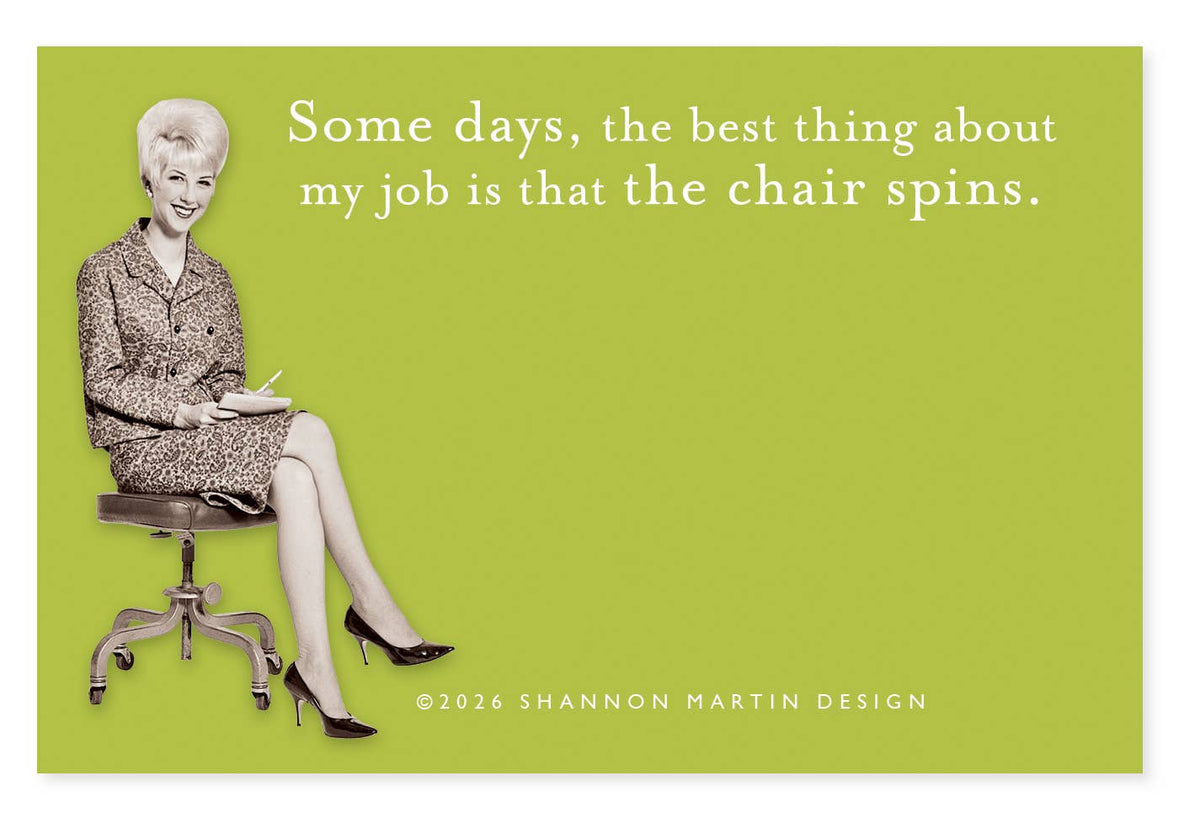 Chair Spins Sticky Note
