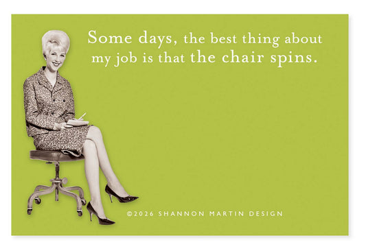 Chair Spins Sticky Note