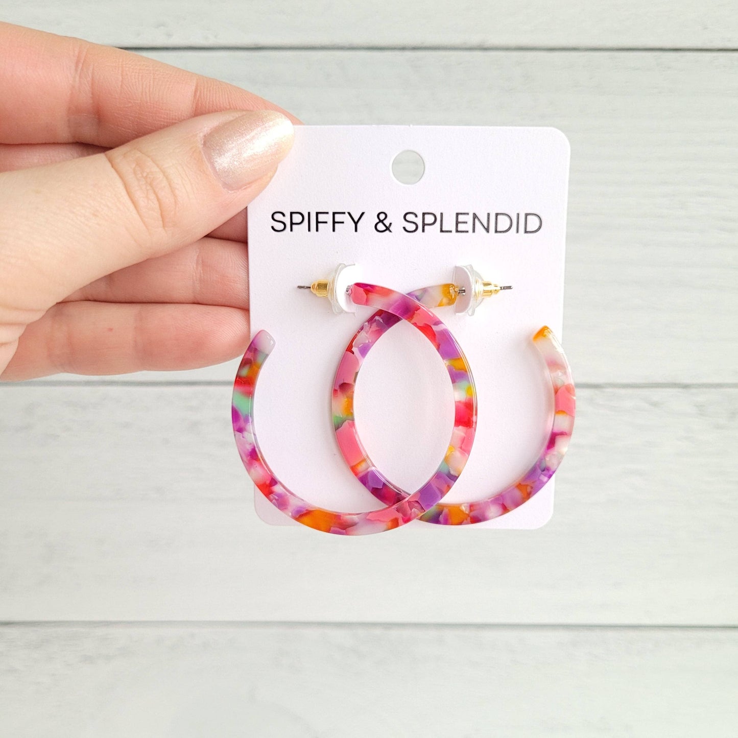 Cameron Hoops - Paradise Pink // Jewelry, Earrings