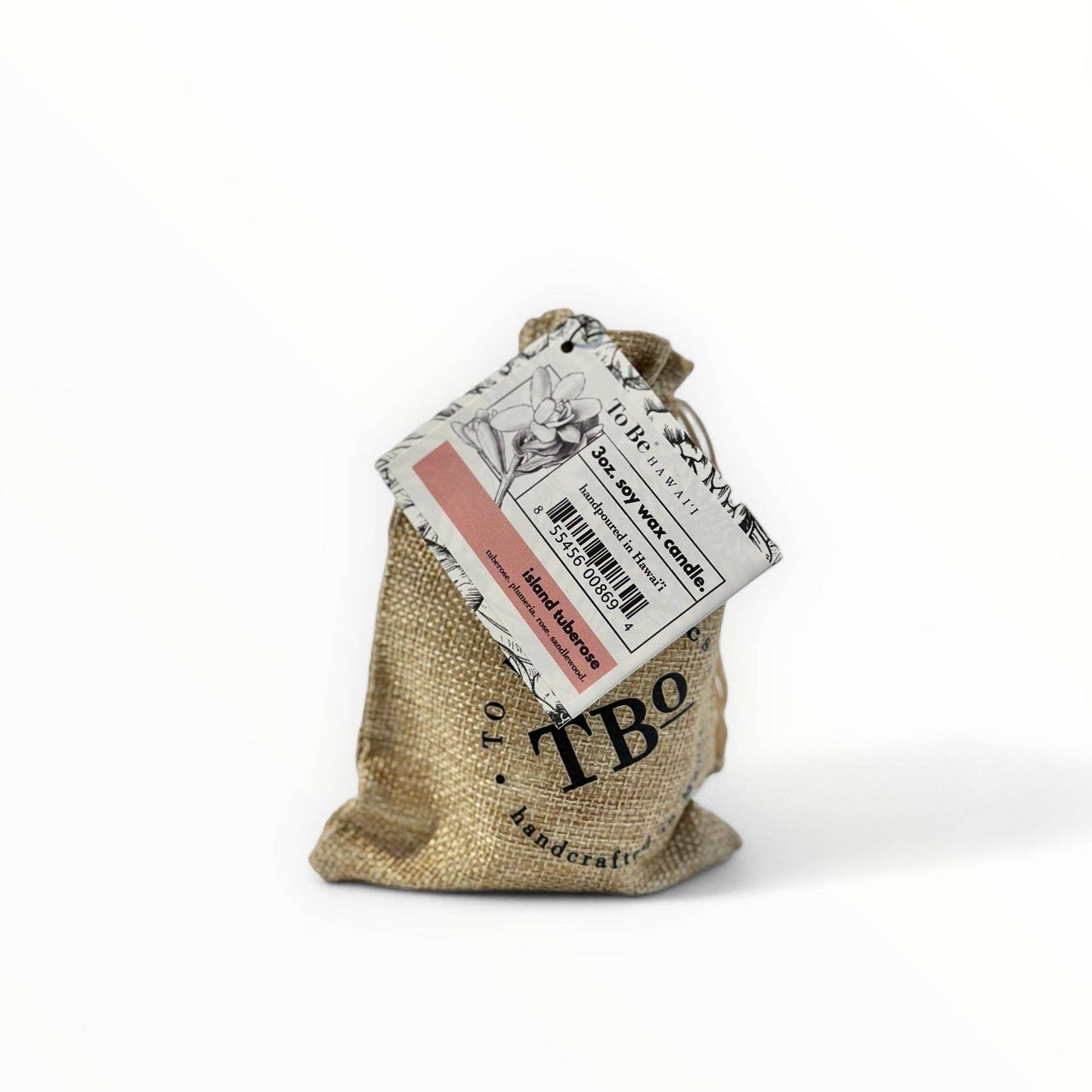 Island tuberose soy wax candle.