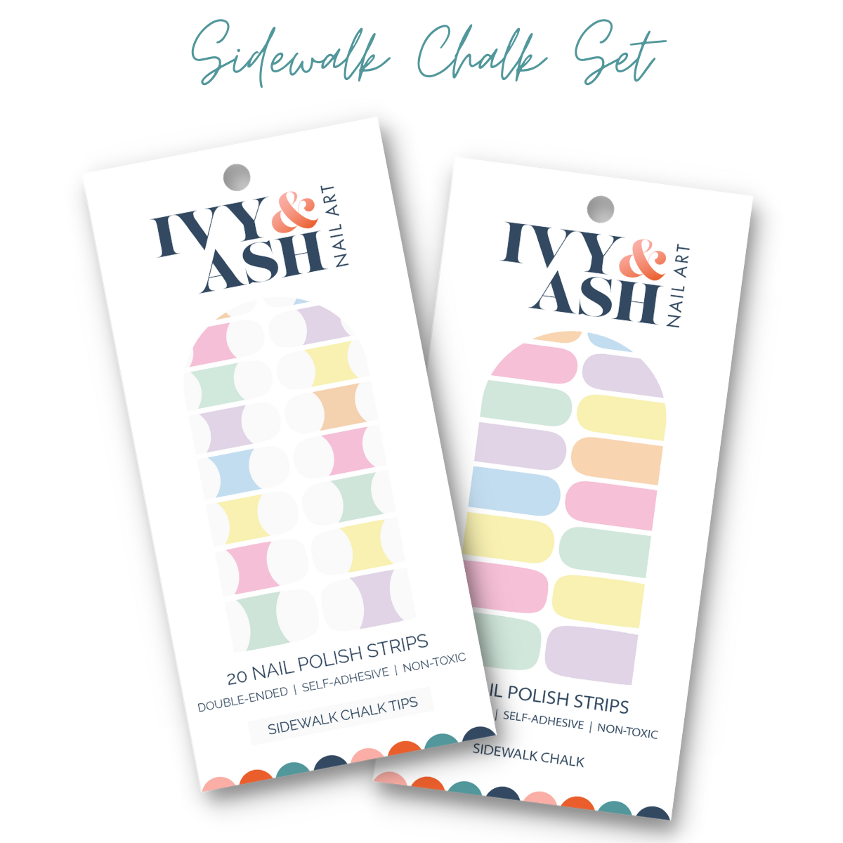 Sidewalk Chalk | Colorful Pastel Spring & Summer Nail Wrap