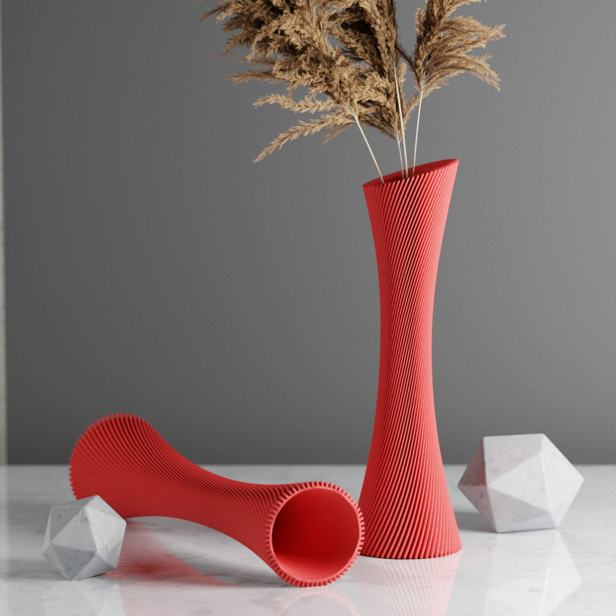 Modern Single Rose Vase | Red Collection