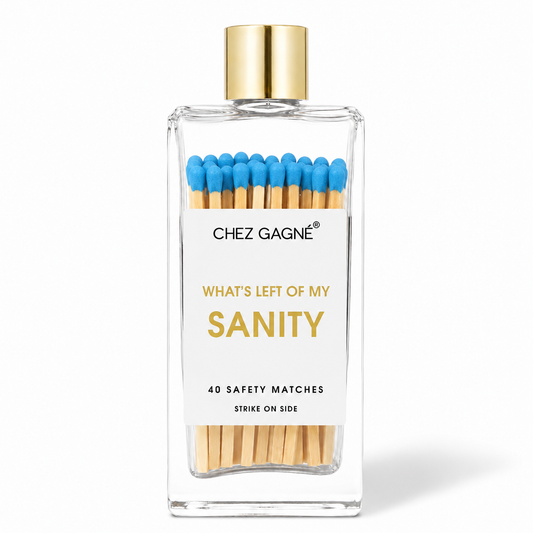 Left of My Sanity - Glass Bottle Safety Matches, Funny Gift