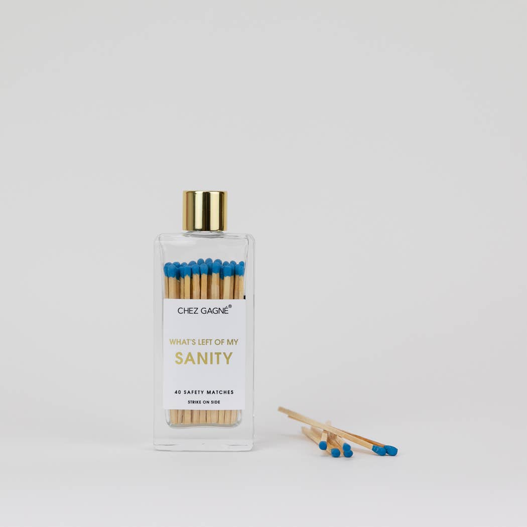 Left of My Sanity - Glass Bottle Safety Matches, Funny Gift