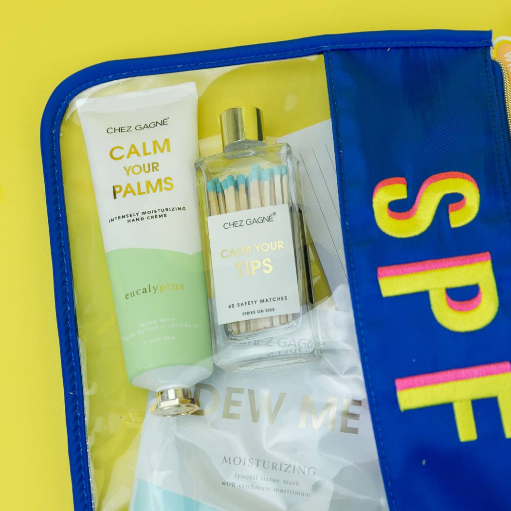 Calm Your Tips - Glass Bottle Safety Matches - Aqua