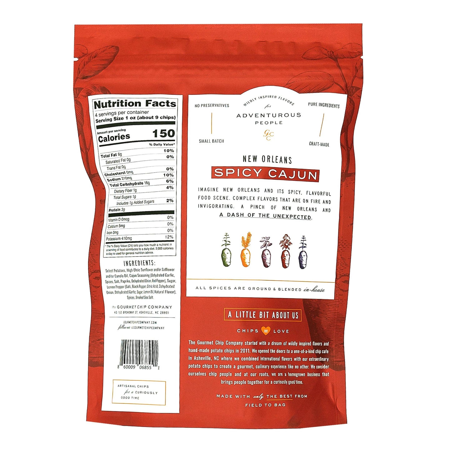 New Orlean's Spicy Cajun Thick Cut Potato Chips