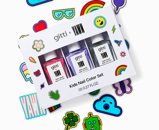 Kids Nail Polish Set | Clean Peel-Off Vegan Nail Polish Trio