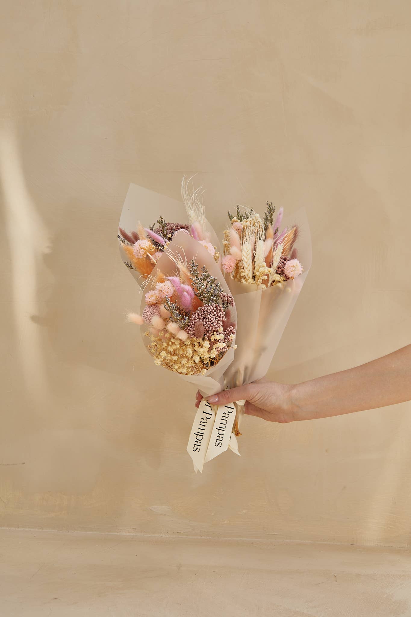 Small Dried Flower Bouquets - Pink
