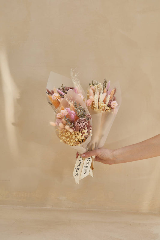 Small Dried Flower Bouquets - Pink