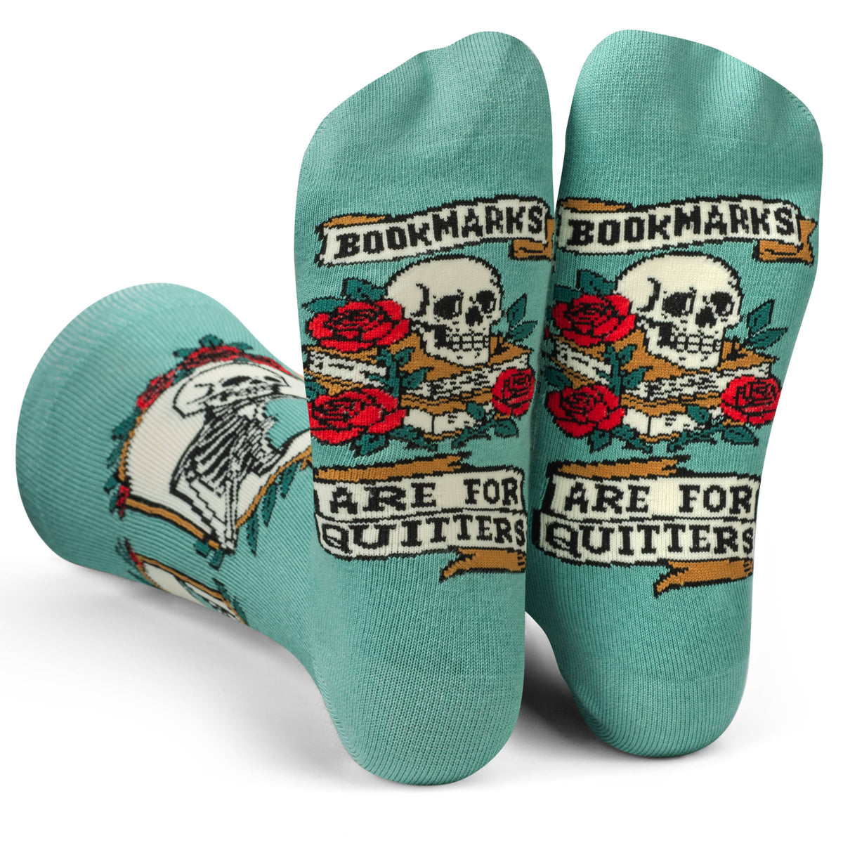 Bookmarks are for Quitters Book Socks Gift for Readers