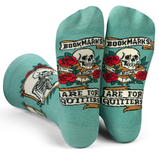 Bookmarks are for Quitters Book Socks Gift for Readers