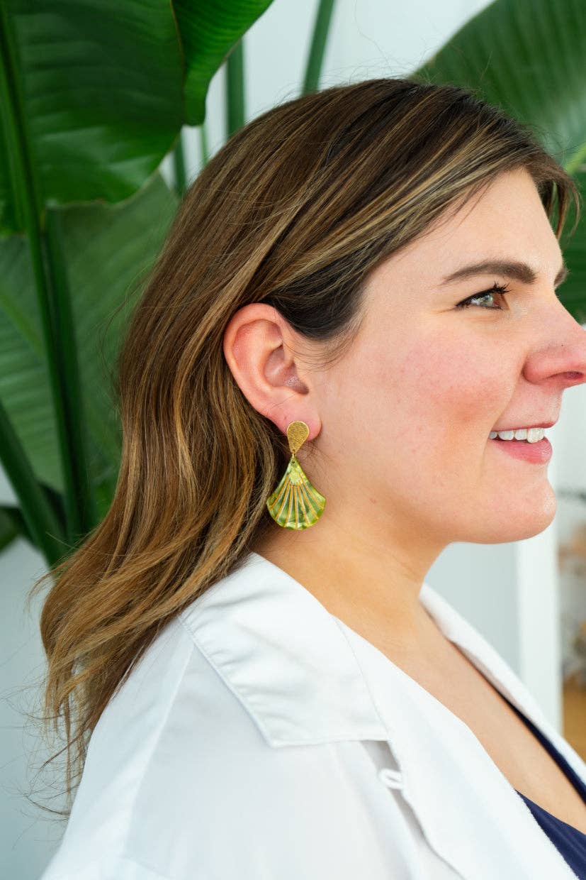 Daphne Earrings - Olive // Jewelry, Art deco
