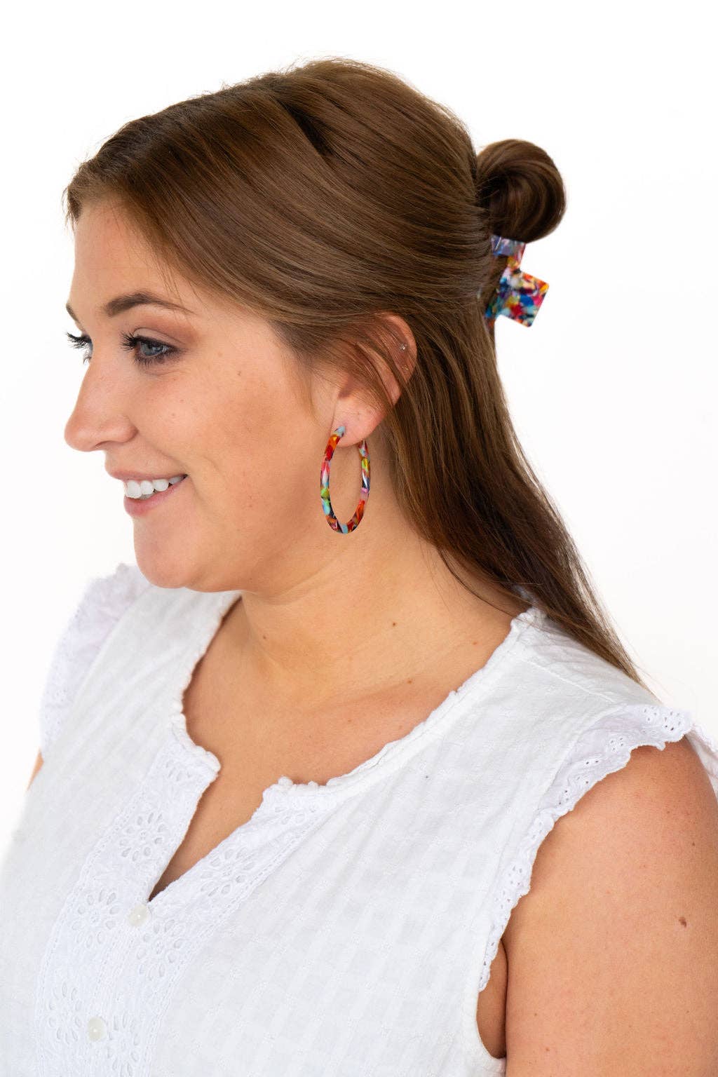 Cameron Hoops - Fiesta // Jewelry, Earrings, Gift, Best Seller