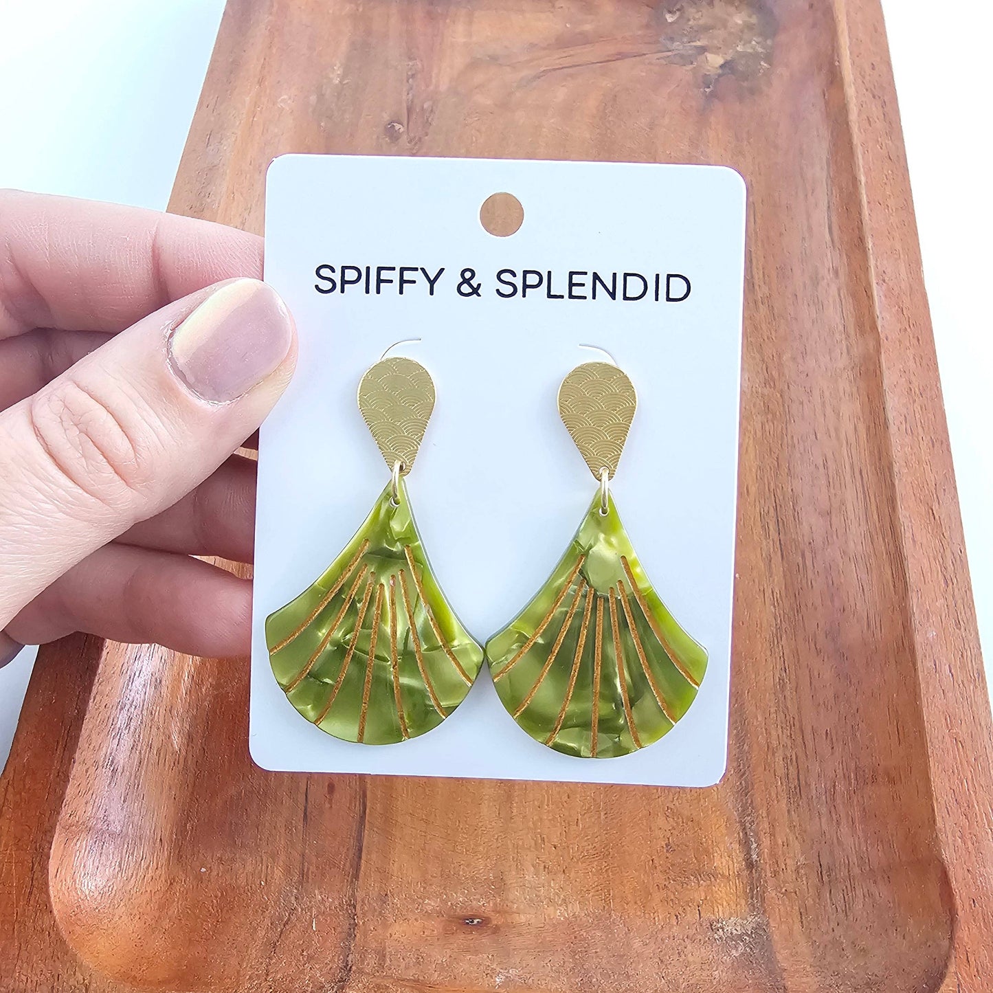 Daphne Earrings - Olive // Jewelry, Art deco