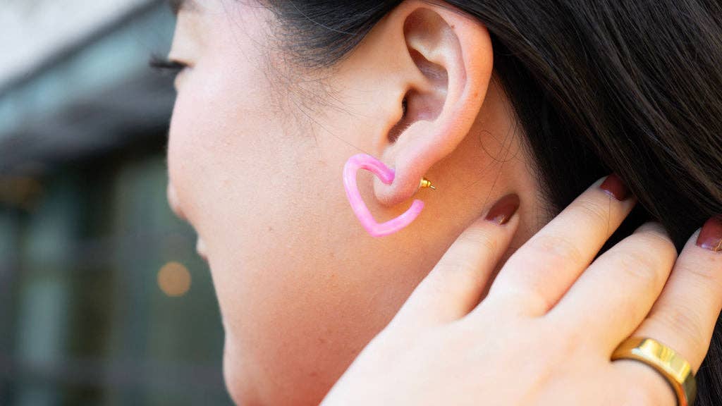 Mini Heart Hoops - Bubblegum Bliss // Valentine's Day