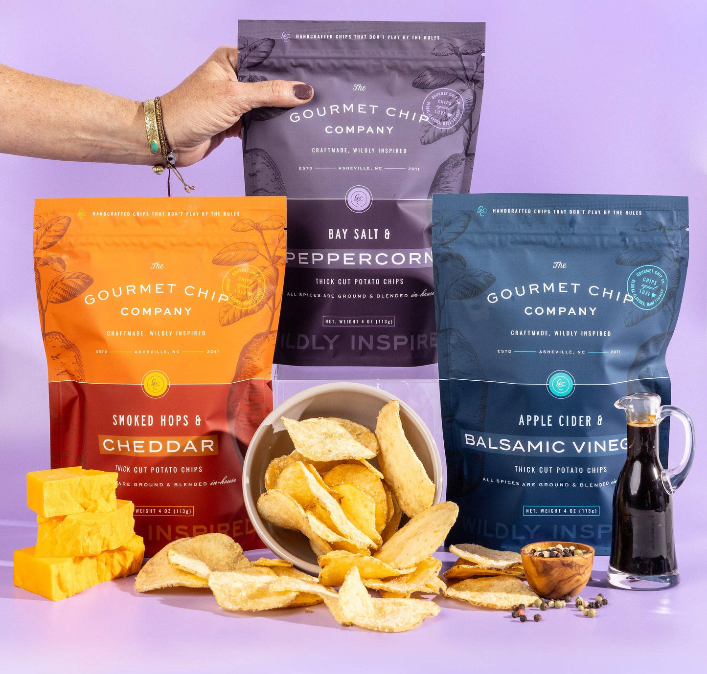 Smoked Hops and Cheddar Thick Cut Potato Chips