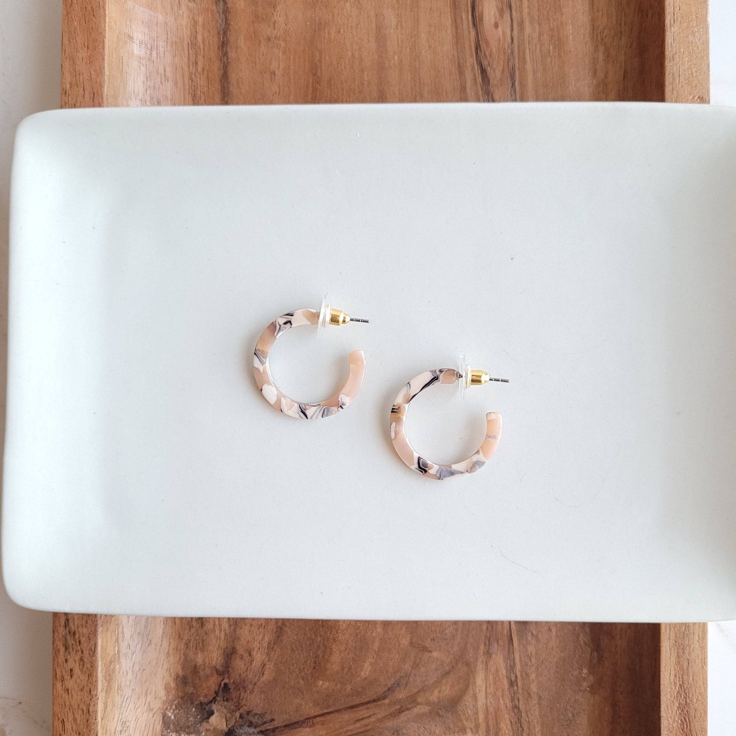 Cam Mini Hoops - Sandstone // Jewelry, Earrings, Fall
