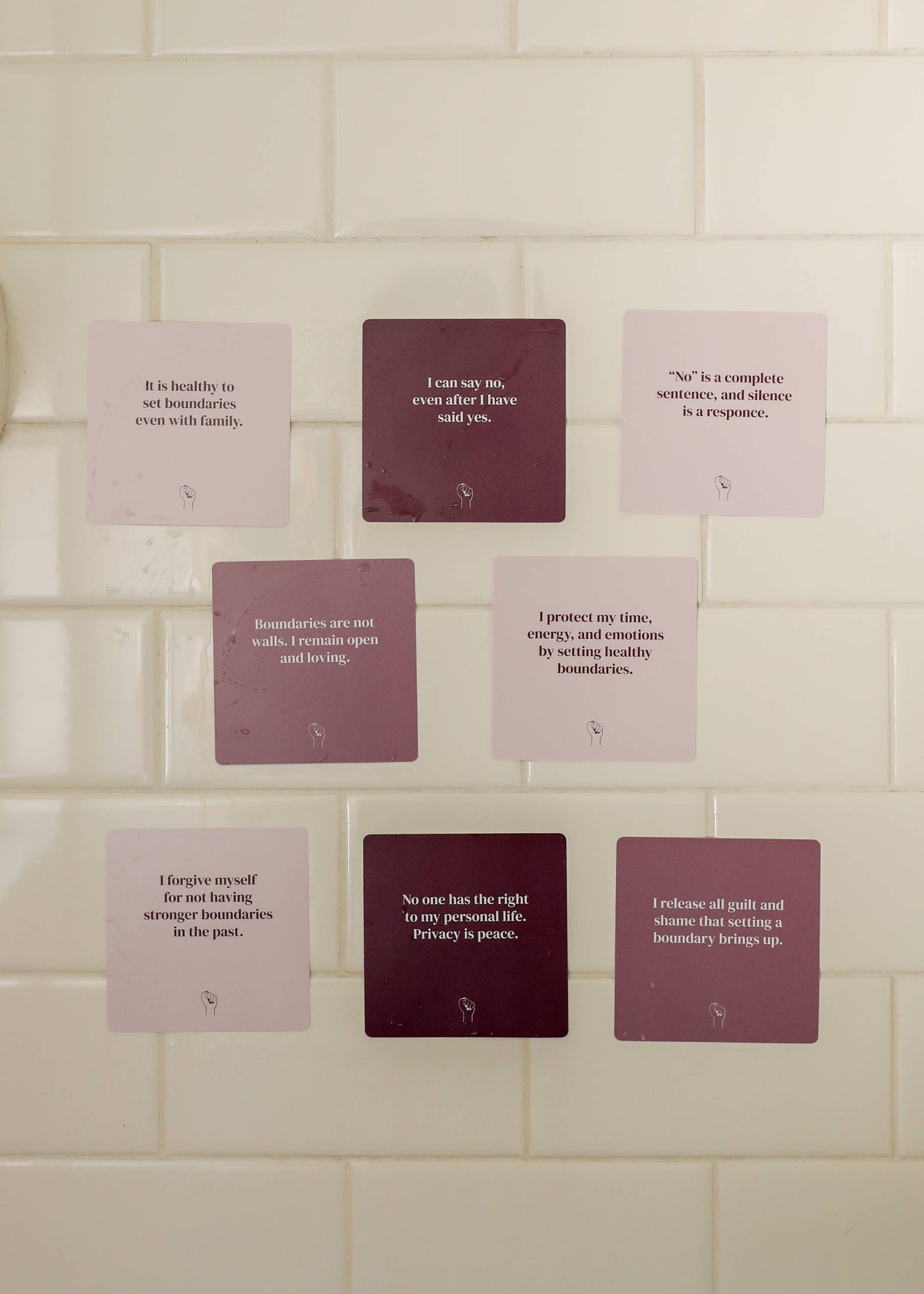 Shower Affirmation™  Display Cards - Boundaries