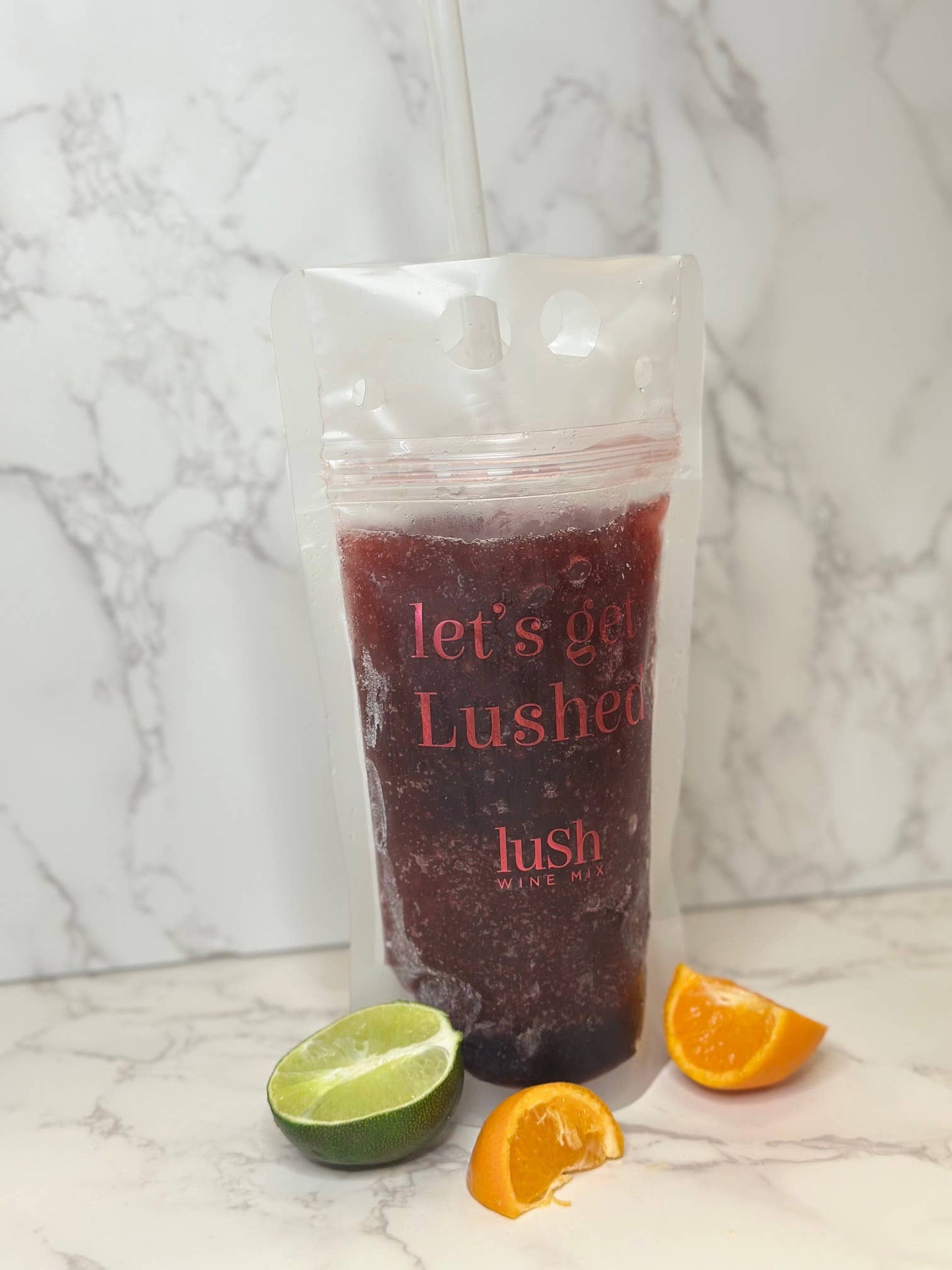Slushie Drink Pouches for Lush Wine Mix - Reusable