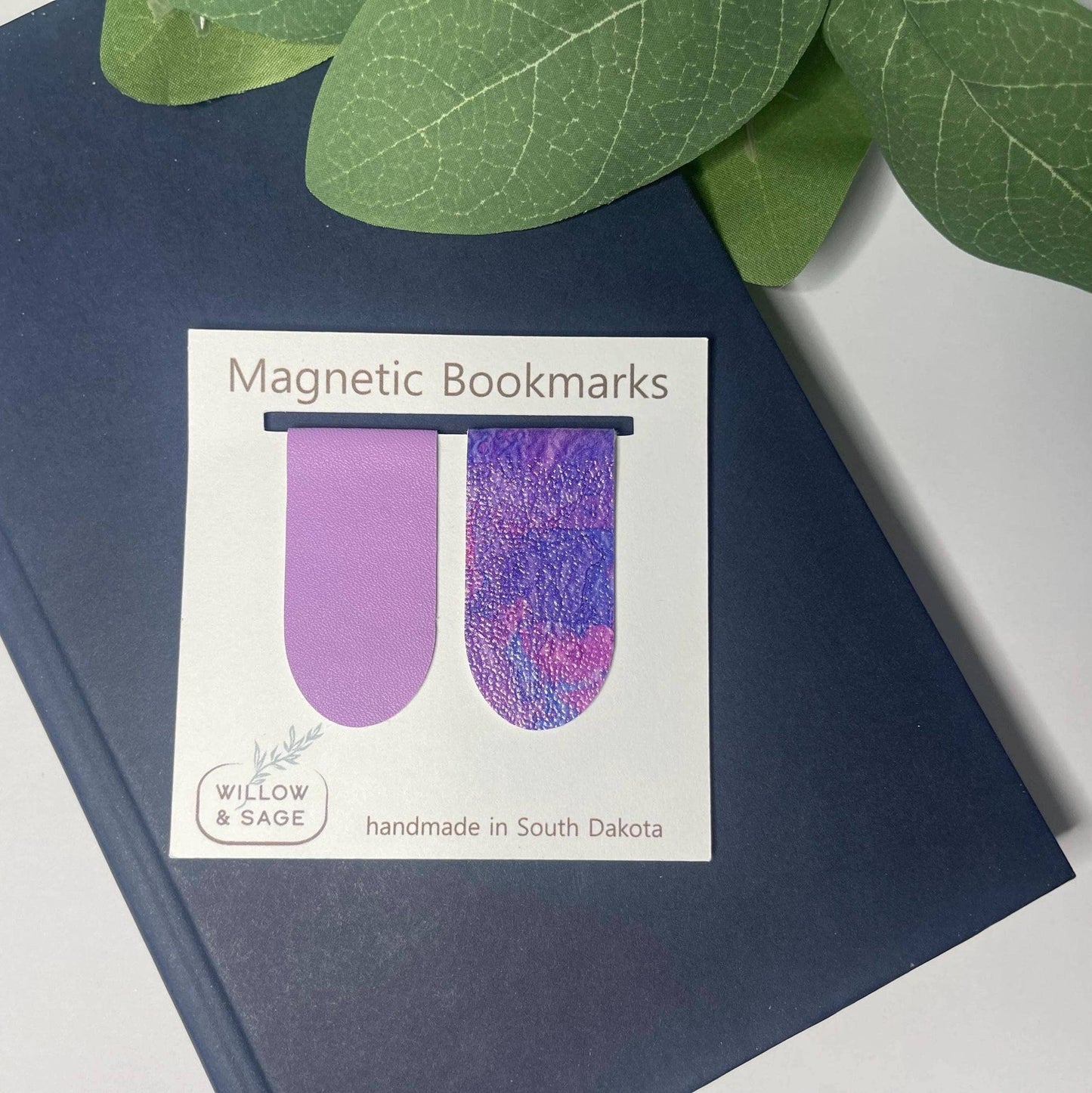 Purple Magnetic Bookmark Pair