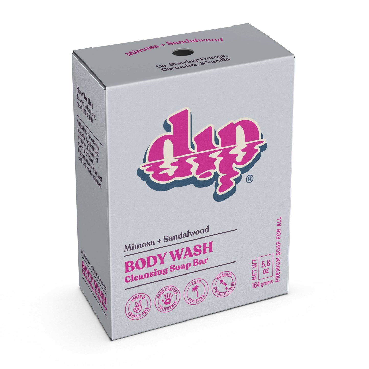 Dip Body Wash Cleansing Soap Bar - Mimosa & Sandalwood