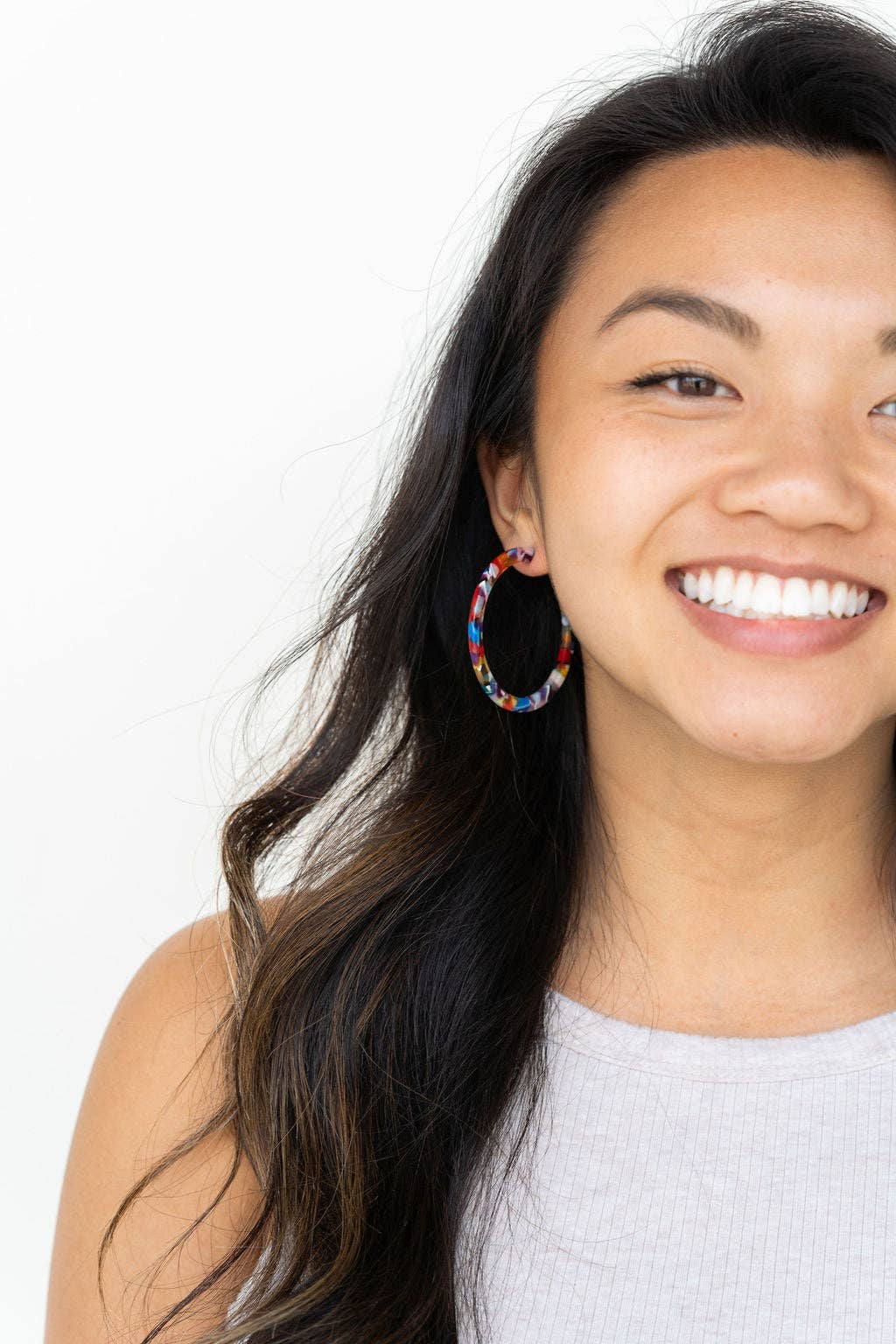 Cameron Hoops - Fiesta // Jewelry, Earrings, Gift, Best Seller