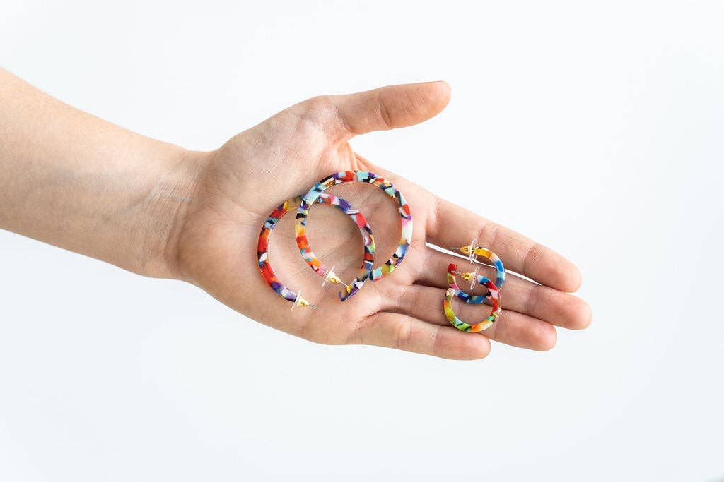 Cameron Hoops - Fiesta // Jewelry, Earrings, Gift, Best Seller