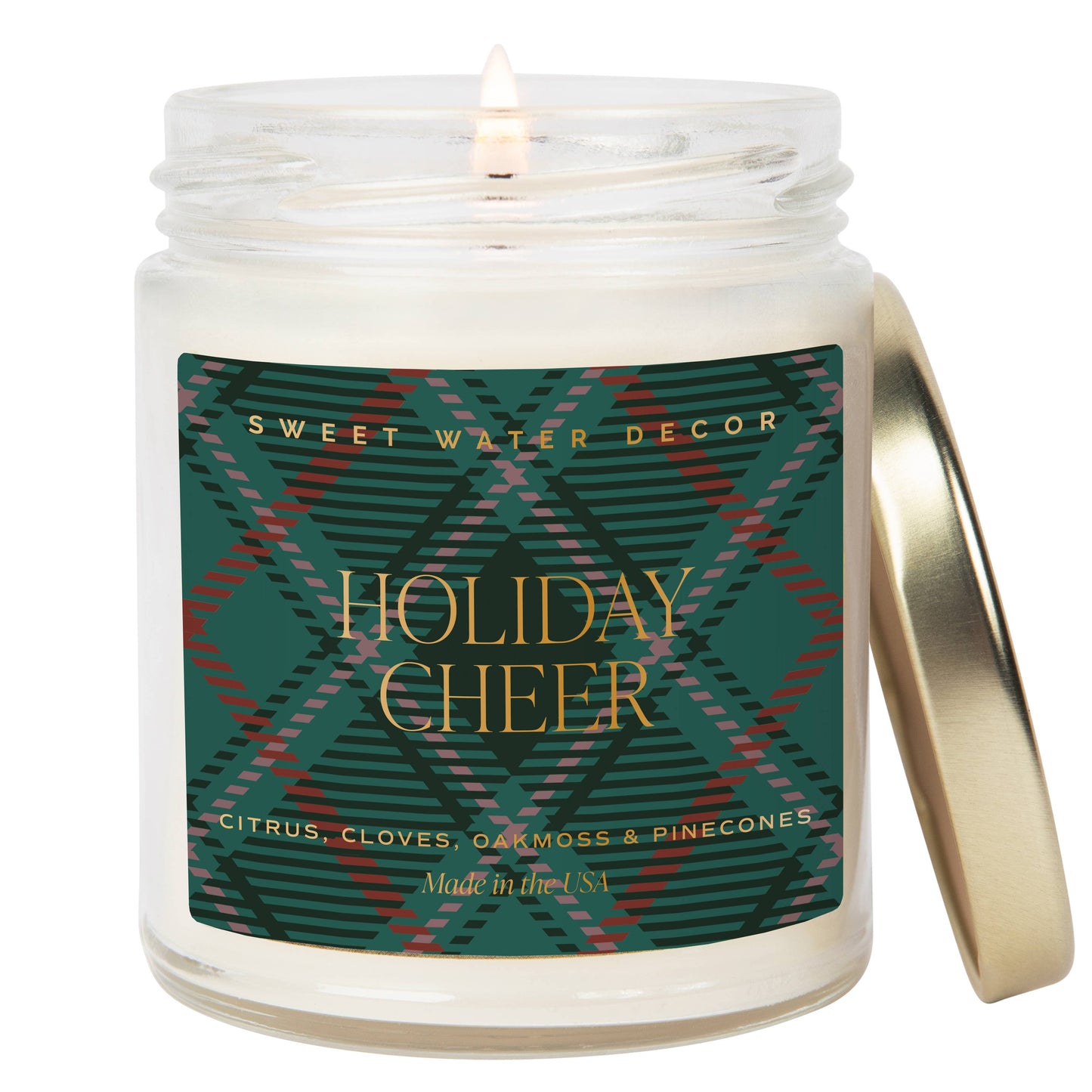Holiday Cheer Pattern 9 oz Soy Candle